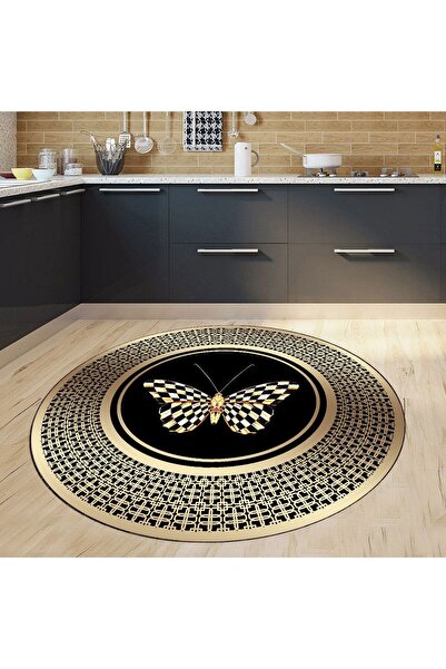 YTR HOME Dijital Baskı Yıkanabilir Kaymaz Taban Dekoratif Salon Mutfak Halısı...