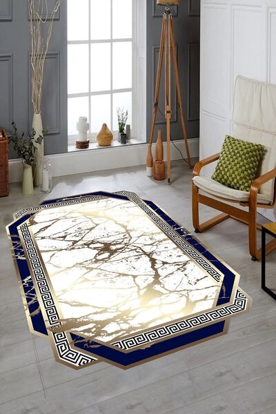 YTR HOME Dijital Baskı Yıkanabilir Kaymaz Taban Dekoratif Salon Mutfak Halısı...