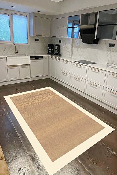 YTR HOME Dijital Baskı Yıkanabilir Kaymaz Taban Dekoratif Salon Mutfak Halısı...