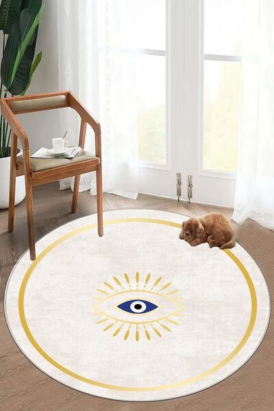 YTR HOME Dijital Baskı Yıkanabilir Kaymaz Taban Dekoratif Salon Mutfak Halısı...