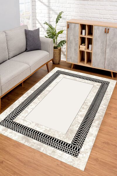 YTR HOME Dijital Baskı Yıkanabilir Kaymaz Taban Dekoratif Salon Mutfak Halısı...