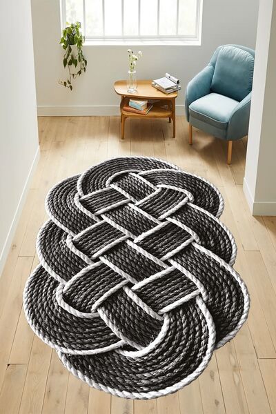 YTR HOME Dijital Baskı Yıkanabilir Kaymaz Taban Dekoratif Salon Mutfak Halısı...