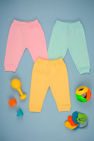bebetospik 3-Piece Soft Cotton Baby Girl - Boy Bottom
