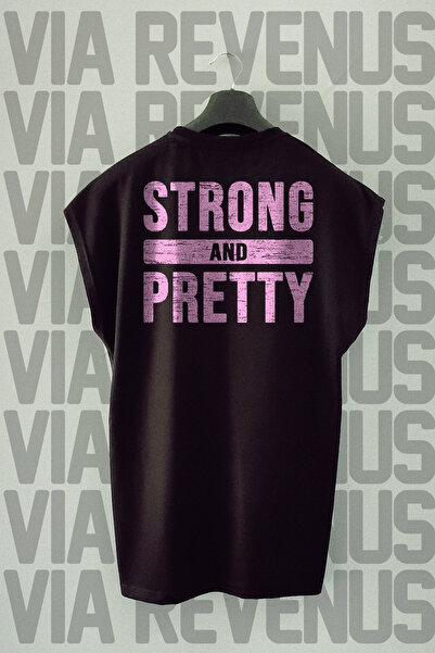 Vordevia Tricou sport cu mânecă zero, imprimat pe spate, puternic și drăguț