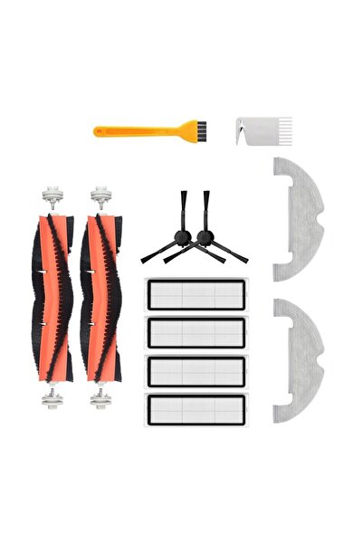 robotyedek Xiaomi X10 - طقم فرشاة وممسحة بديلة مكون من 12 قطعة مع فلتر Hepa