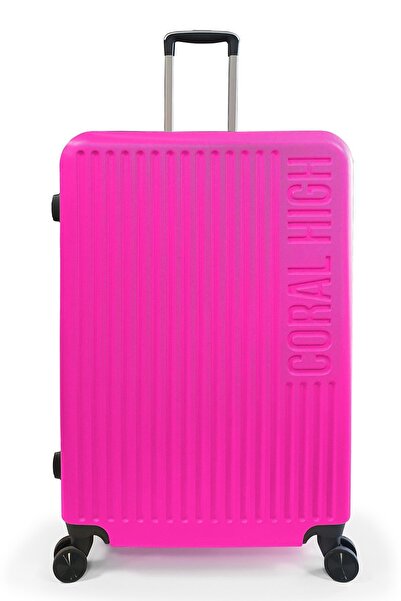 Coral High ABS Pembe Büyük Boy Valiz 16418