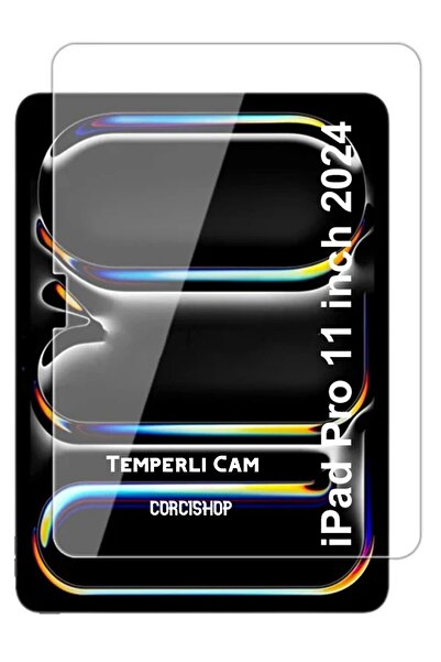 corcishop iPad Pro 11 inç M4 Uyumlu   Temperli Ekran Koruyucu Kırılmaz Cam 5....