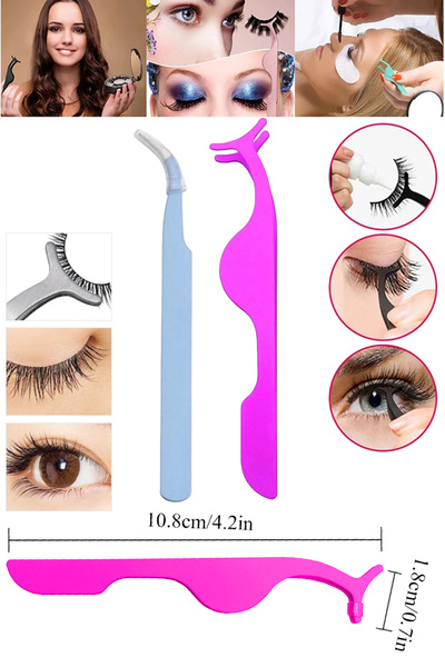 xolo 2 li Kirpik Seti Manyetik Mıknatıslı Takma Kirpik Tutucu Uygulama Aleti Kirpik Cımbızı Seti XS608