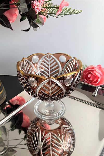 DECOSTYLE Gold Embroidered Colorful Daisy Cut Sugar Bowl - Leafy Decor Hand Mouth Part