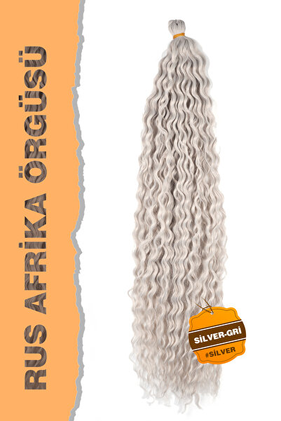 TAM TARZ شعر أفرو روسي مموج - رمادي/سوتيرين