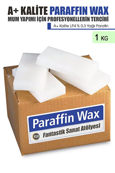 FANTASTİK SANAT ATÖLYESİ A Kalite Lp4 % 0,3 Yağlı Parafin Wax (MUM YAPIM MALZEMESİ) - 1 Kg