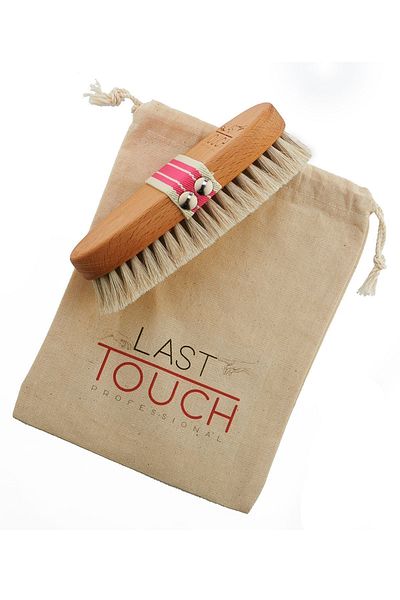 LAST TOUCH 100% Natural Horsehair Cellulite Brush - With Storage Pouch Gift