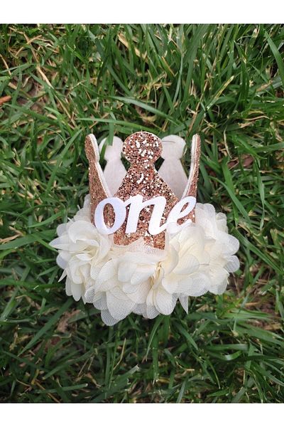 damlakids 1 Year Birthday Crown Copper/ecru
