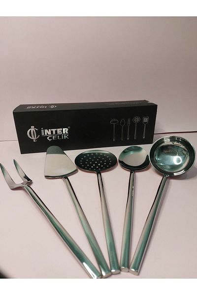 İnter Inter Steel Işıl Model Service Set 5 Pieces-mehay home
