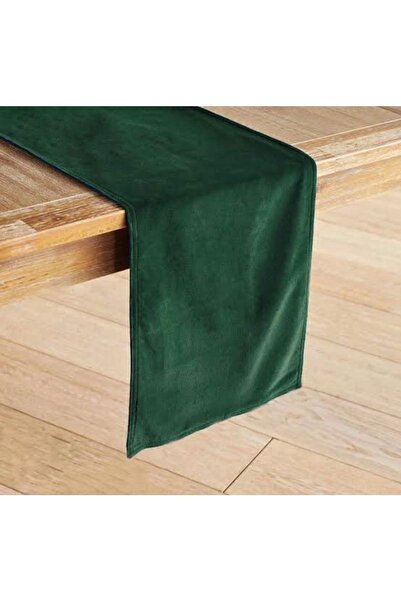 quella atelier Kadife Yeşil Runner Masa Örtüsü 50x1.39cm