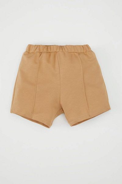 DeFacto Striped Combed Cotton T-Shirt and Shorts for Baby Boy - Set of 2