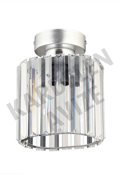 Kraliçe Crystal Stone Plafonier - Chrome Single, Luxury Chandelier