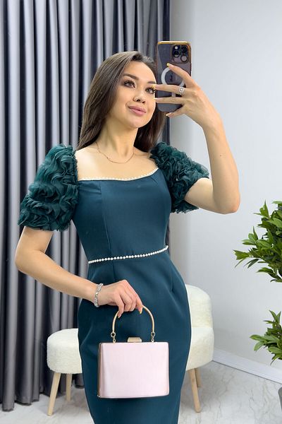 zks grup tekstil Λευκό και λιλά μαργαριτάρι φόρεμα Princess Sle - Baby Blue, Μαύρο, Σμαραγδένιο Πράσινο