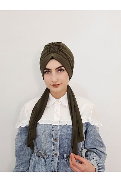 R&S modibone Khaki Color Hijab Swimmer - Compatible with Sea and Pool Cap, Hasema and Maiyo Top