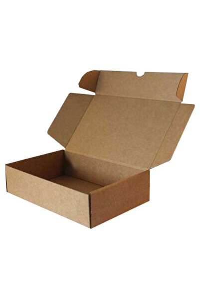 Genel Markalar 28x18x7cm Kutu - Kilitli Kutu - 1 Desi Kutu - Kraft - 10 Adet