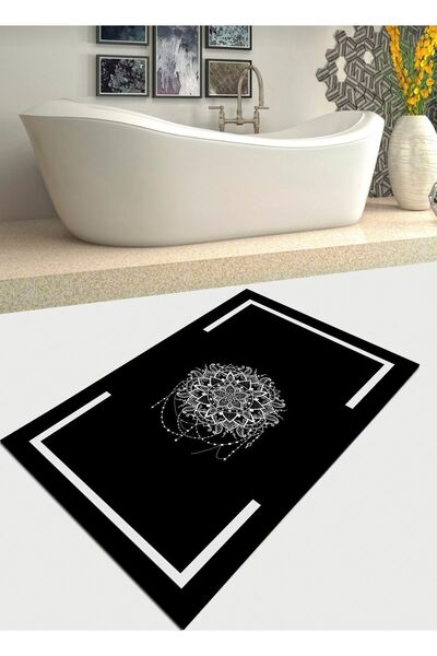 Ardizayn Medallion, Cotton Woven Base Bath Rug (80 x 120 cm)