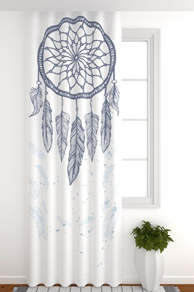 ZÜPER TEKSTİL Fon Perde Düş Kapanı Desenli Salon - Oturma - Hobi Odası Fon Perde