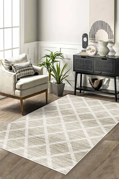 Halise Home Kaymaz Tabanlı Yıkanabilir Baskılı  Halı Yolluk Koridor Halısı