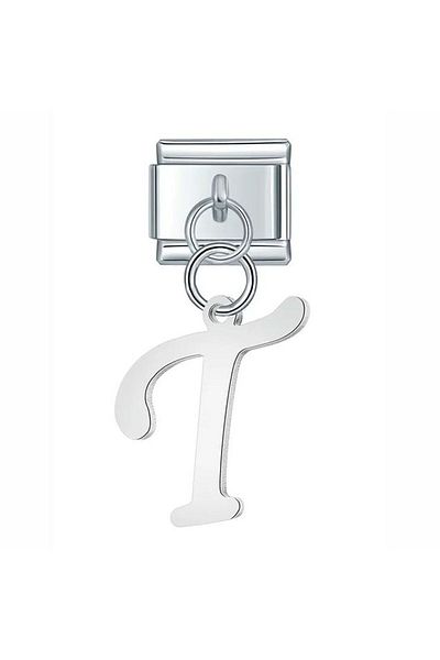 Naturel Tılsım Italian Stainless Steel 9mm''T'' Letter Charm