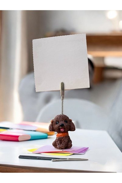 Perazayn Kahverengi sevimli Kawaii Köpek Fotoğraf Not Tutucu