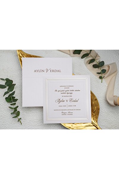 Genel Markalar Düğün Davetiyesi Ekonom Erdem Davetiye 9134 Baskı Dahil