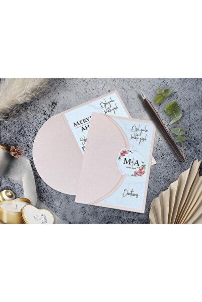 Genel Markalar Düğün Davetiyesi Cem Davetiye Elegance 7030 Baskı Dahil