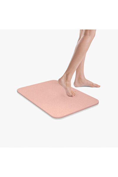 DİATOMPASPAS Diatom Süper Emici Sihirli Paspas Pembe 39*60cm Abdest Paspası Lavabo Önü Paspası