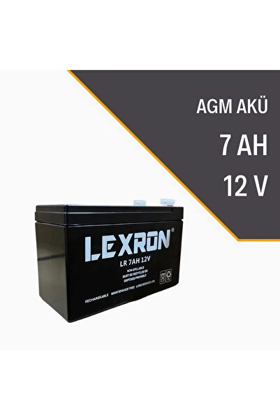 Lexron 7A - 12V  Kuru Tip Akü  AGM Akü