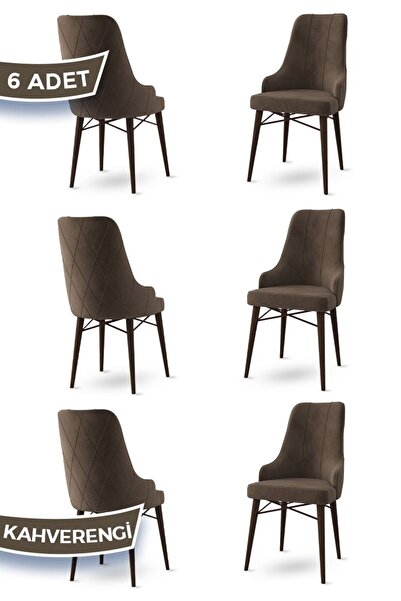 Canisa Neta Serisi, 1.sınıf Babyface Kumaş Sandalye, Ceviz Gürgen Ayak, 6 Ade...