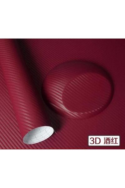 AUTOFOLYO 3D Carbon Foil Burgundy 127 Cm X 5 METERS