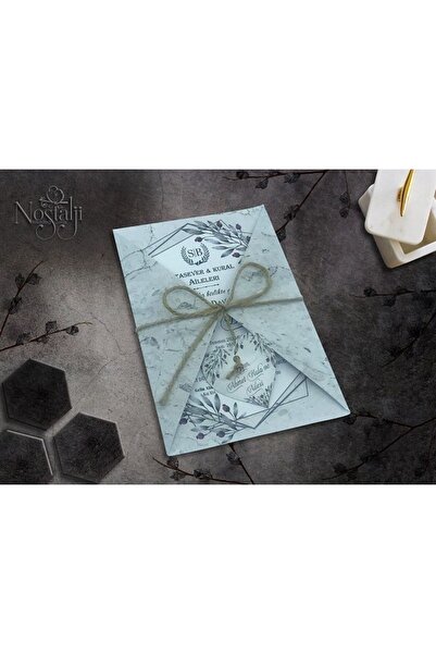 yağmurcem Düğün Davetiye Nostalji 9019 Baskılı