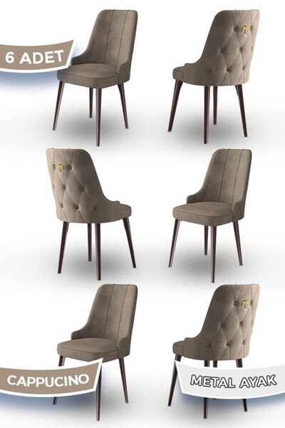 Canisa Newa Serisi, 1.sınıf Babyface Kumaş Kahve Metal Ayaklı Gold Halkalı, 6...