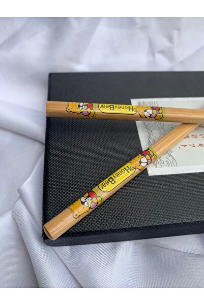 Tam Seramik Japon Bambu Chopstick Winnie The Pooh 1 Çift