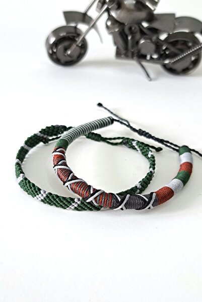 AYS TASARIM 2'li Çok Renkli Şans Bilekliği Arkadaşlık Bilekliği Rasta İp Bile...