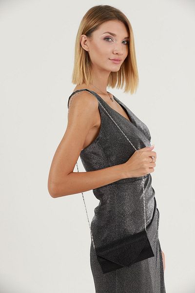 efnanstore Černá pruhovaná taška na večerní šaty