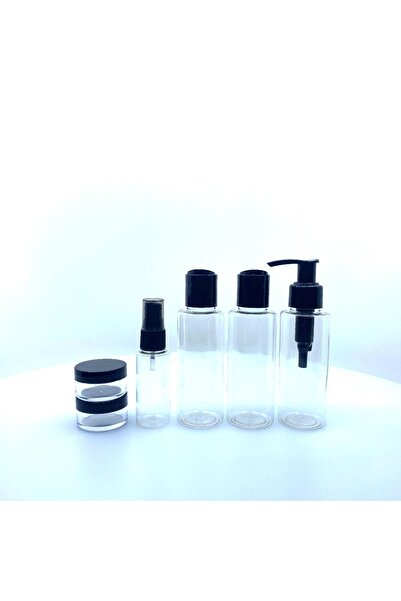 Güvenç Ambalaj Seyahat Kiti-6'lı Doldurulabilir Şişe Seti Kozmetik Kutu