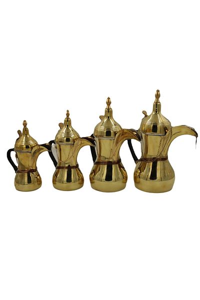 ANTEPSEPETİ Yellow Copper 4-Piece Mirra Coffee Pot Set