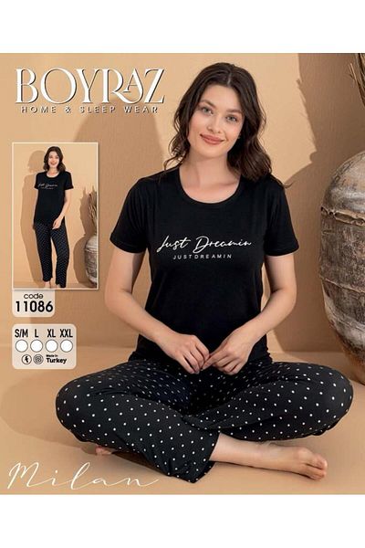 BOYRAZ 11086 Model Short Sleeve Pajama Set