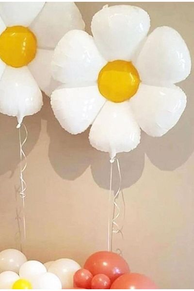Deniz Party Store 71x71 cm Daisy Shaped Foil Balloon - 1 Piece