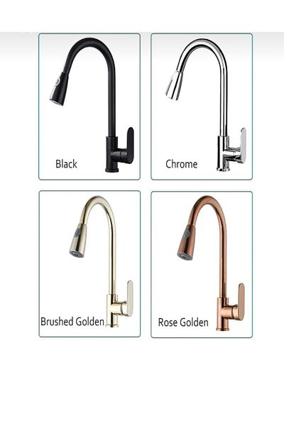 İSAOĞLU YAPI Bronze Spiral Kitchen Faucet - Extending System, Armature Sink Tap