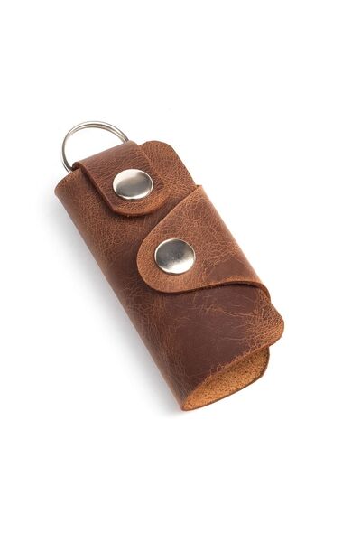 Lost Slope Leather Keychain 3-4 Key Capacity - Real Leather & Handmade