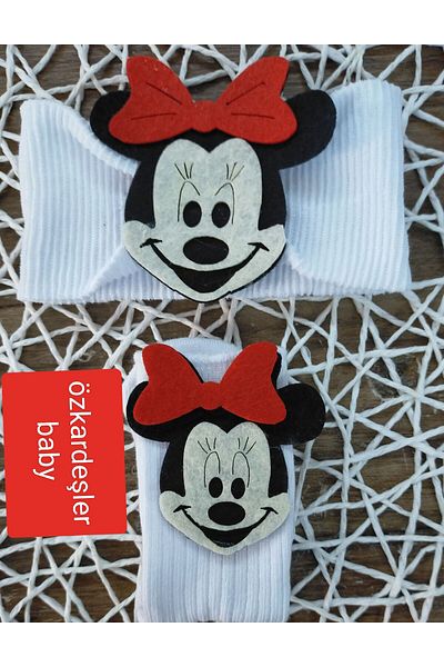 ÖZKARDEŞLER BABY Knee-Length Socks and Bandana for Baby and Child - Fuzzy Felt Set