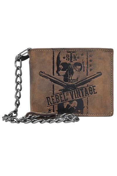 Greenburry Vintage Skull chain wallet leather 12.5 cm