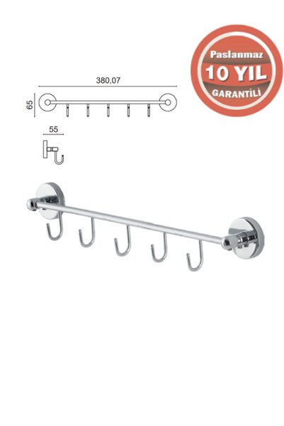 ÇELİK BANYO KR10-020 Karaca 5'li Askılık