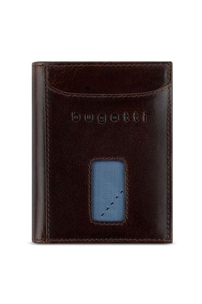 BUGATTI Güvenli İnce Geldbörse RFID Schutz Leder 8 cm